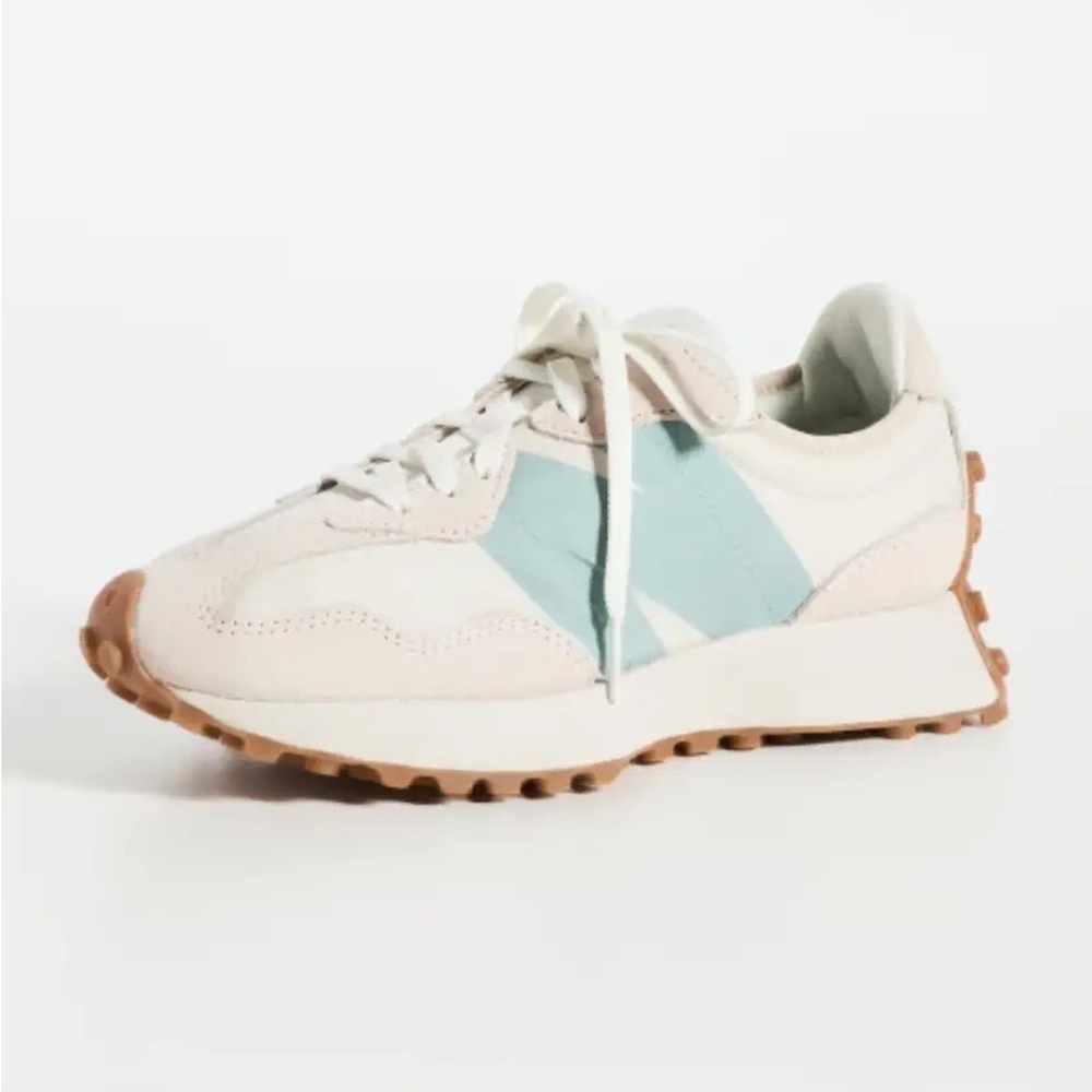 New Balance 327 Classic Trainers Moonbeam - Picture 2 of 3